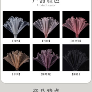 bouquet package flower paper pleated pearl wavey chiffon wavey chiffon