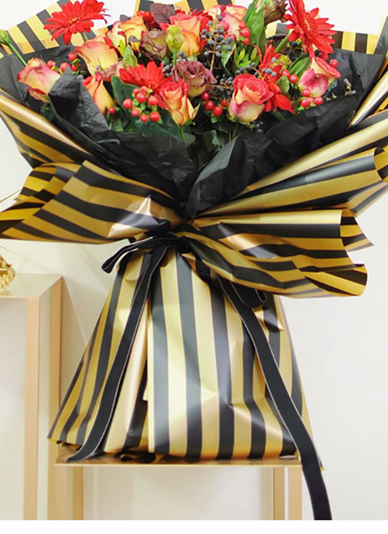 waterproof striped flower packaging paper waterproof striped flower packaging paper