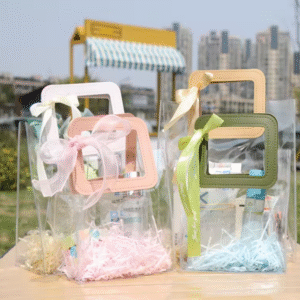 transparent plastic gift bag