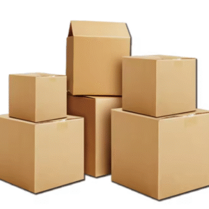 square cardboard box made of kraft paper