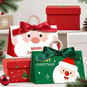 santa claus candy gift apple box