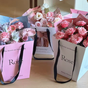 square flower gift bag