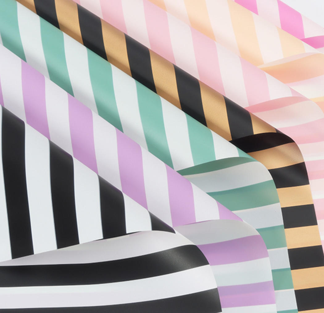 waterproof striped flower packaging paper waterproof striped flower packaging paper
