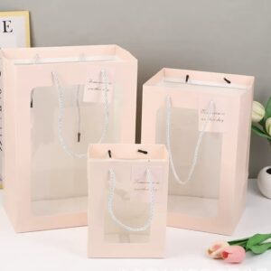 transparent window tote bag